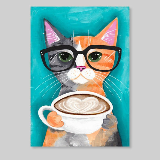 Gato Café Gafas