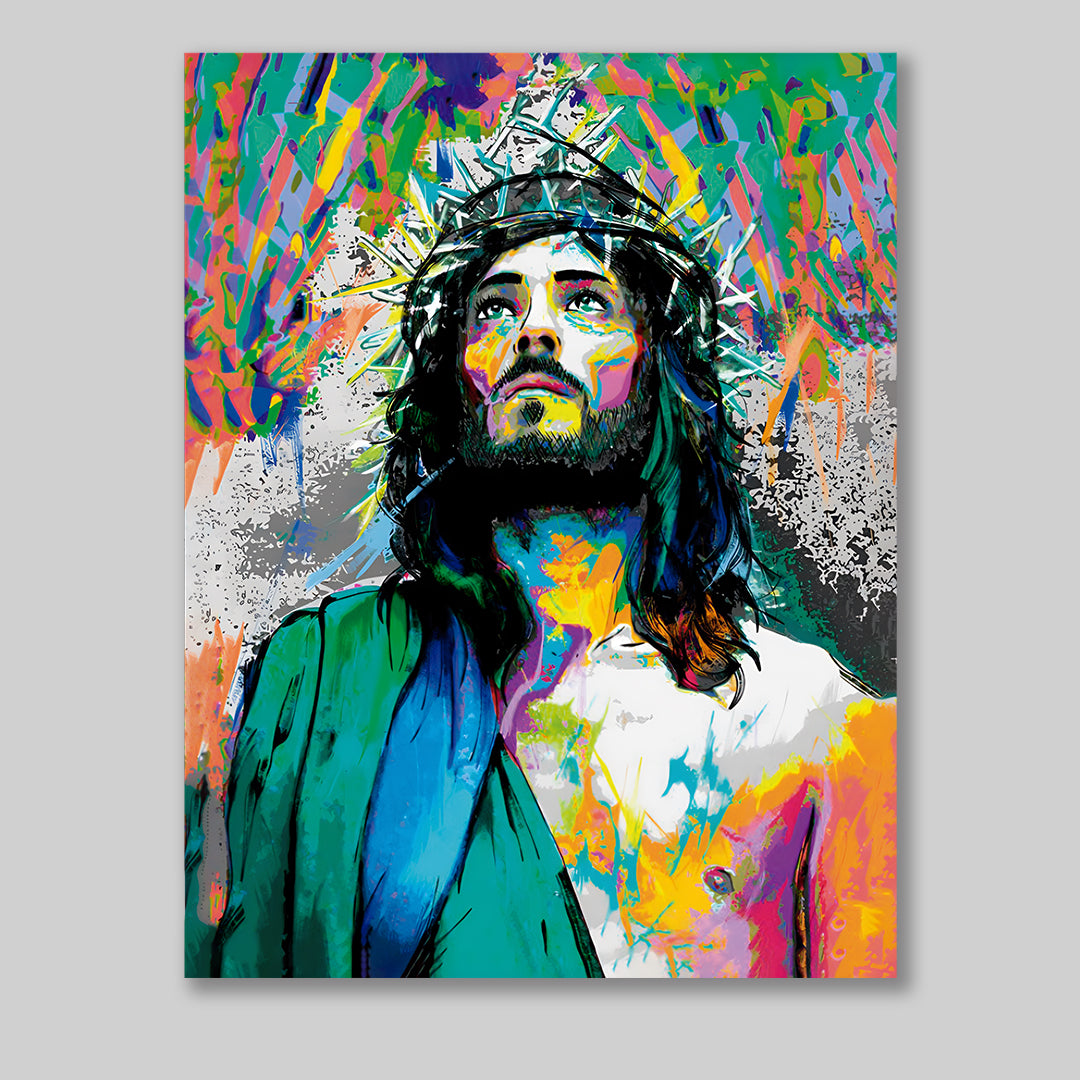 Cristo Colores Abstracto