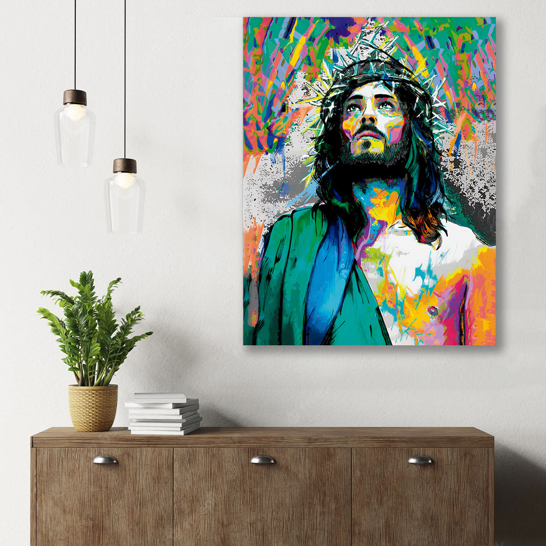Cristo Colores Abstracto