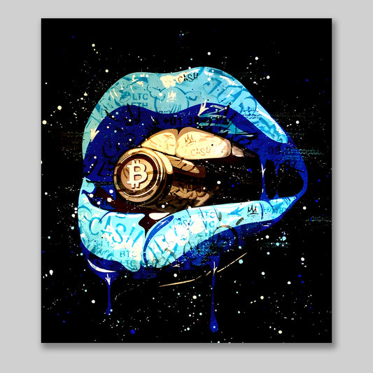 Lips Blue Bitcoin