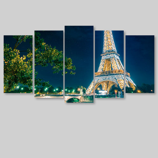 Quintíptico _ Torre Eiffel Noche